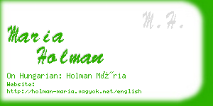 maria holman business card